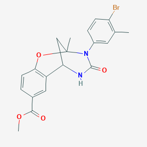 molecular formula C20H19BrN2O4 B2971069 methyl 10-(4-bromo-3-methylphenyl)-9-methyl-11-oxo-8-oxa-10,12-diazatricyclo[7.3.1.0^{2,7}]trideca-2,4,6-triene-4-carboxylate CAS No. 899986-74-4