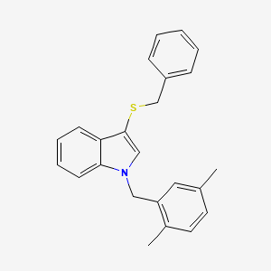 B2971137 3-(benzylthio)-1-(2,5-dimethylbenzyl)-1H-indole CAS No. 681279-30-1
