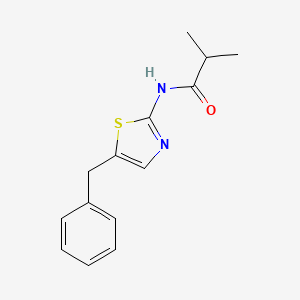 molecular formula C14H16N2OS B2971140 N-(5-benzyl-1,3-thiazol-2-yl)-2-methylpropanamide CAS No. 476292-47-4