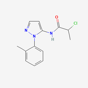 2-Chloro-N-[2-(2-methylphenyl)pyrazol-3-yl]propanamide
