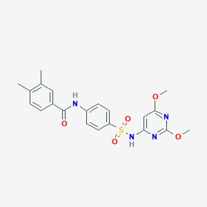 N-(4-(N-(2,6-dimethoxypyrimidin-4-yl)sulfamoyl)phenyl)-3,4-dimethylbenzamide