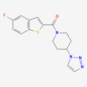 (4-(1H-1,2,3-triazol-1-yl)piperidin-1-yl)(5-fluorobenzo[b]thiophen-2-yl)methanone