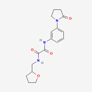 N1-(3-(2-oxopyrrolidin-1-yl)phenyl)-N2-((tetrahydrofuran-2-yl)methyl)oxalamide