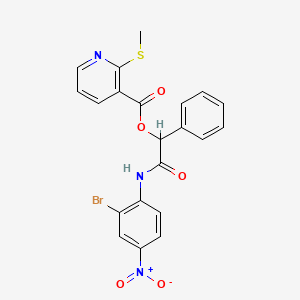 [2-(2-Bromo-4-nitroanilino)-2-oxo-1-phenylethyl] 2-methylsulfanylpyridine-3-carboxylate