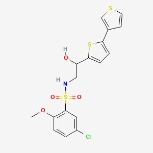 N-(2-([2,3'-bithiophen]-5-yl)-2-hydroxyethyl)-5-chloro-2-methoxybenzenesulfonamide