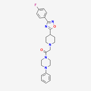 1-({4-[3-(4-Fluorophenyl)-1,2,4-oxadiazol-5-yl]piperidin-1-yl}acetyl)-4-phenylpiperazine