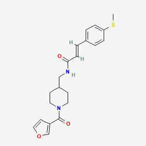 (E)-N-((1-(furan-3-carbonyl)piperidin-4-yl)methyl)-3-(4-(methylthio)phenyl)acrylamide