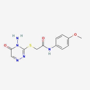2-[(4-amino-5-oxo-1,2,4-triazin-3-yl)sulfanyl]-N-(4-methoxyphenyl)acetamide