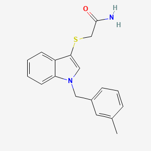 molecular formula C18H18N2OS B2971209 2-({1-[(3-methylphenyl)methyl]-1H-indol-3-yl}sulfanyl)acetamide CAS No. 862825-78-3