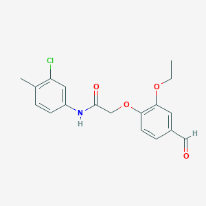 molecular formula C18H18ClNO4 B2971247 N-(3-chloro-4-methylphenyl)-2-(2-ethoxy-4-formylphenoxy)acetamide CAS No. 579520-56-2