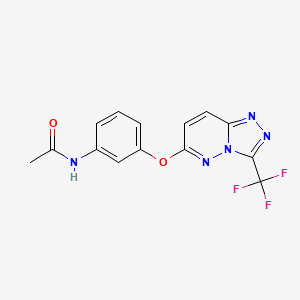 molecular formula C14H10F3N5O2 B2971304 N-(3-{[3-(trifluoromethyl)-[1,2,4]triazolo[4,3-b]pyridazin-6-yl]oxy}phenyl)acetamide CAS No. 343372-86-1