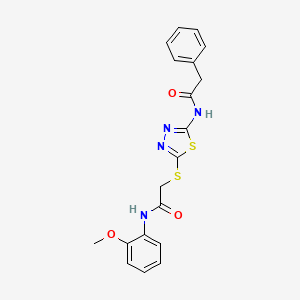 N-(2-methoxyphenyl)-2-((5-(2-phenylacetamido)-1,3,4-thiadiazol-2-yl)thio)acetamide