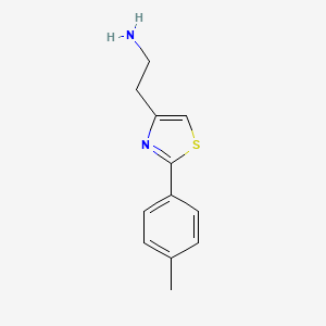 molecular formula C12H14N2S B2971386 2-[2-(4-Methylphenyl)-1,3-thiazol-4-yl]ethan-1-amine CAS No. 871689-46-2