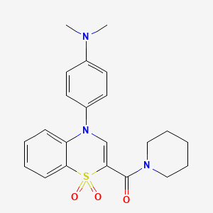 {4-[1,1-dioxido-2-(piperidin-1-ylcarbonyl)-4H-1,4-benzothiazin-4-yl]phenyl}dimethylamine