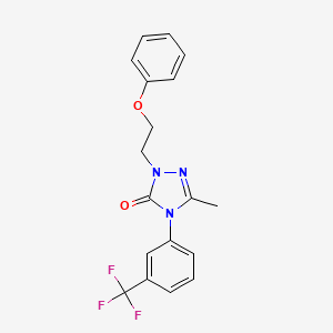 5-methyl-2-(2-phenoxyethyl)-4-[3-(trifluoromethyl)phenyl]-2,4-dihydro-3H-1,2,4-triazol-3-one