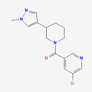 (5-bromopyridin-3-yl)(3-(1-methyl-1H-pyrazol-4-yl)piperidin-1-yl)methanone