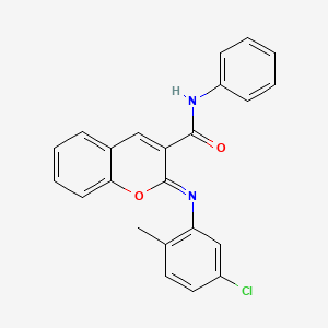 (2Z)-2-[(5-chloro-2-methylphenyl)imino]-N-phenyl-2H-chromene-3-carboxamide