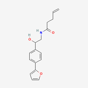molecular formula C17H19NO3 B2971409 N-(2-(4-(furan-2-yl)phenyl)-2-hydroxyethyl)pent-4-enamide CAS No. 2320899-07-6