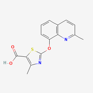 4-Methyl-2-((2-methylquinolin-8-yl)oxy)thiazole-5-carboxylic acid