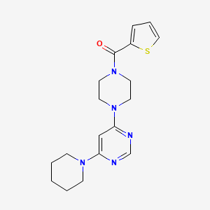 (4-(6-(Piperidin-1-yl)pyrimidin-4-yl)piperazin-1-yl)(thiophen-2-yl)methanone