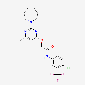 4-[(2,3-dioxo-4-phenylpiperazin-1-yl)methyl]-N-(2-fluorobenzyl)benzamide