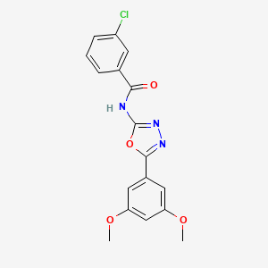 3-chloro-N-(5-(3,5-dimethoxyphenyl)-1,3,4-oxadiazol-2-yl)benzamide