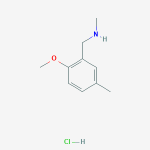 molecular formula C10H16ClNO B2971433 [(2-Methoxy-5-methylphenyl)methyl](methyl)amine hydrochloride CAS No. 1052550-44-3