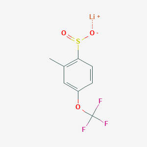 molecular formula C8H6F3LiO3S B2971438 lithium(1+) 2-methyl-4-(trifluoromethoxy)benzene-1-sulfinate CAS No. 2503204-55-3