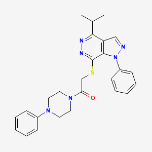 2-((4-isopropyl-1-phenyl-1H-pyrazolo[3,4-d]pyridazin-7-yl)thio)-1-(4-phenylpiperazin-1-yl)ethanone