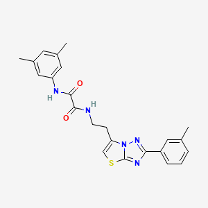 N1-(3,5-dimethylphenyl)-N2-(2-(2-(m-tolyl)thiazolo[3,2-b][1,2,4]triazol-6-yl)ethyl)oxalamide