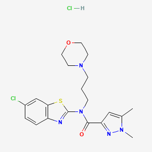 N-(6-chlorobenzo[d]thiazol-2-yl)-1,5-dimethyl-N-(3-morpholinopropyl)-1H-pyrazole-3-carboxamide hydrochloride