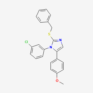 2-(benzylthio)-1-(3-chlorophenyl)-5-(4-methoxyphenyl)-1H-imidazole