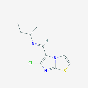 N-[(6-chloroimidazo[2,1-b][1,3]thiazol-5-yl)methylene]-2-butanamine