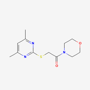 molecular formula C12H17N3O2S B2971480 2-((4,6-Dimethylpyrimidin-2-yl)thio)-1-morpholinoethanone CAS No. 321974-73-6