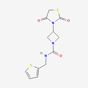 3-(2,4-dioxothiazolidin-3-yl)-N-(thiophen-2-ylmethyl)azetidine-1-carboxamide