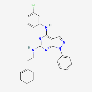 N~4~-(3-chlorophenyl)-N~6~-(2-cyclohex-1-en-1-ylethyl)-1-phenyl-1H-pyrazolo[3,4-d]pyrimidine-4,6-diamine