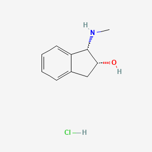 molecular formula C10H14ClNO B2971496 (1S,2R)-1-(Methylamino)-2,3-dihydro-1H-inden-2-ol;hydrochloride CAS No. 2567489-70-5