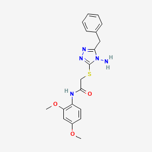 molecular formula C19H21N5O3S B2971501 2-[(4-amino-5-benzyl-4H-1,2,4-triazol-3-yl)sulfanyl]-N-(2,4-dimethoxyphenyl)acetamide CAS No. 898607-10-8