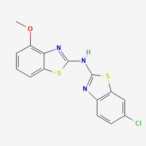 molecular formula C15H10ClN3OS2 B2971504 6-chloro-N-(4-methoxybenzo[d]thiazol-2-yl)benzo[d]thiazol-2-amine CAS No. 862973-87-3