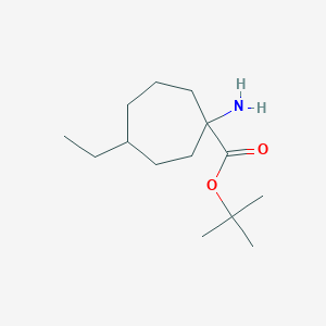 Tert-butyl 1-amino-4-ethylcycloheptane-1-carboxylate