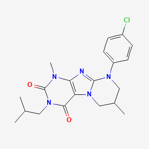 9-(4-chlorophenyl)-3-isobutyl-1,7-dimethyl-6,7,8,9-tetrahydropyrimido[2,1-f]purine-2,4(1H,3H)-dione