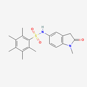 molecular formula C20H24N2O3S B2971541 2,3,4,5,6-pentamethyl-N-(1-methyl-2-oxo-2,3-dihydro-1H-indol-5-yl)benzene-1-sulfonamide CAS No. 921536-97-2