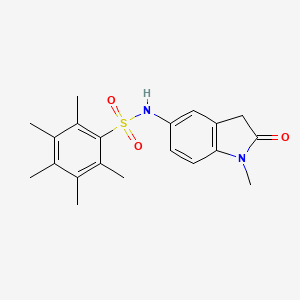 2,3,4,5,6-pentamethyl-N-(1-methyl-2-oxoindolin-5-yl)benzenesulfonamide