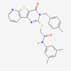 N-(3,5-dimethylphenyl)-2-((3-(4-methylbenzyl)-4-oxo-3,4-dihydropyrido[3',2':4,5]thieno[3,2-d]pyrimidin-2-yl)thio)acetamide