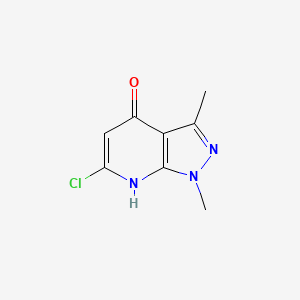 6-chloro-1,3-dimethyl-1H-pyrazolo[3,4-b]pyridin-4-ol
