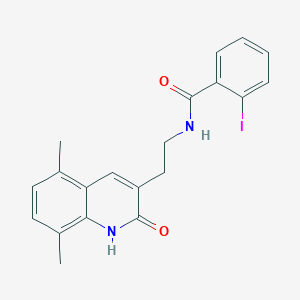 N-(2-(5,8-dimethyl-2-oxo-1,2-dihydroquinolin-3-yl)ethyl)-2-iodobenzamide