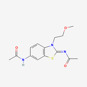 (Z)-N-(6-acetamido-3-(2-methoxyethyl)benzo[d]thiazol-2(3H)-ylidene)acetamide