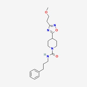 4-(3-(2-methoxyethyl)-1,2,4-oxadiazol-5-yl)-N-(3-phenylpropyl)piperidine-1-carboxamide