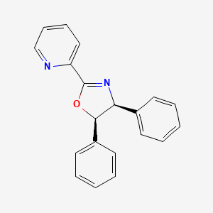 molecular formula C20H16N2O B2971554 (4S,5R)-4,5-Diphenyl-2-(pyridin-2-yl)-4,5-dihydrooxazole CAS No. 238759-98-3