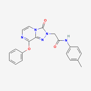 molecular formula C20H17N5O3 B2971556 2-(3-oxo-8-phenoxy-[1,2,4]triazolo[4,3-a]pyrazin-2(3H)-yl)-N-(p-tolyl)acetamide CAS No. 1251621-09-6